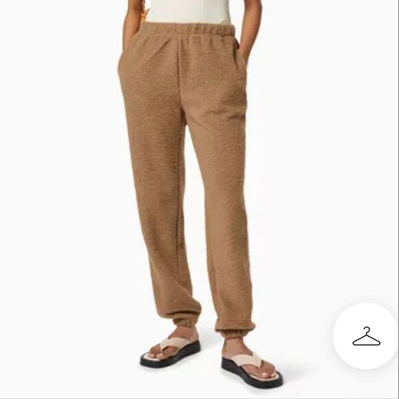 Good American Boyfriend Sherpa Fleece Sweatpants Size 3 Large Cozy Loungewear - Picture 14 of 15